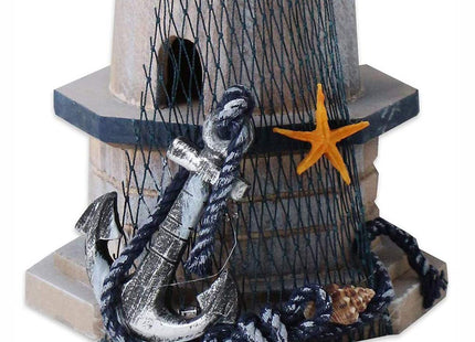 E-view Wood Lighthouse Nautical Themed Ornaments Rustic Decorative Home Rooms Decoration Ocean Sea Beach Light House Decor (E)