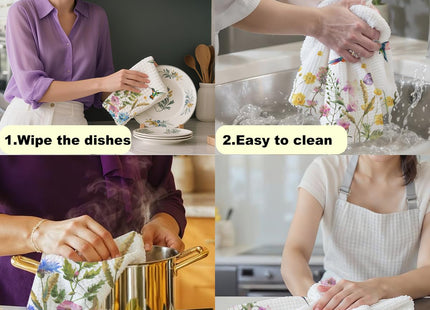 CQM 2Pcs Hummingbird Kitchen Towels Hummingbird Gifts for Women Dish Towels