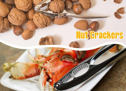 8 Pcs Crab Lobster Crackers and Picks Set, Crab Leg Cracker Tools, Seafood Crackers & Nut Cracker Set, Crab Eating Tool for Boil Supplies