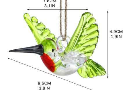 Hanging Glass Hummingbird Ornaments Crystal Humming Bird Figurines