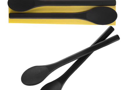 Honey Bear Kitchen Silicone Stirring Spoon (Set of 2, Black Bear Black) for Coffee & Tea