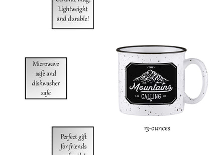 Santa Barbara Design Studio SIPS Drinkware Ceramic Campfire Mug, 13-Ounce, Calling