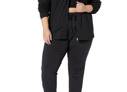 Amazon Essentials Women's Fleece Full-Zip Jacket - Brushed Tech Stretch, Black, Large (Available in Plus Size)