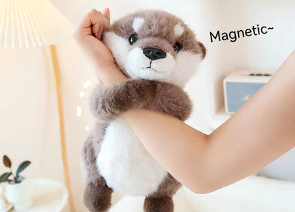 Karoeiwa Cute Prayer Otter Stuffed Animal 9.8 inch Wild Realistic Sea Otter Animal Plush Toys Soft Plushies Huggable Dolls Birthday Gifts for Kids Adults