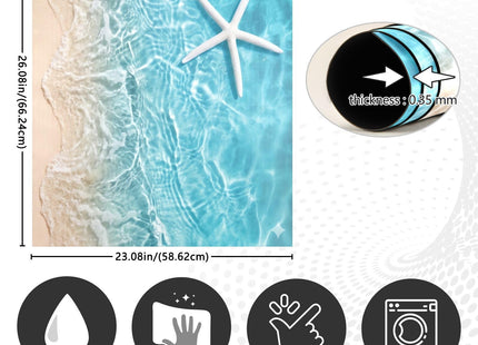 JIPONI Dishwasher Magnetic Cover Summer Beach Blue Starfish Sea Dishwasher Magnetic Kitchen Art Decor, Dishwasher Magnetic Sticker 23 W x 26 H Inch