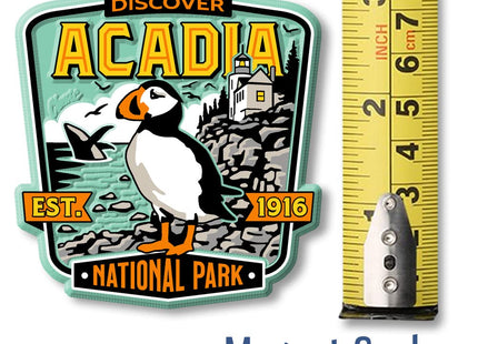 Acadia National Park Magnet by Classic Magnets, 3" x 2.9", Collectible 3D Rubber Vintage-Style Souvenirs and Gifts Made in the USA