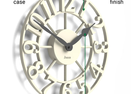 JONES CLOCKS® Lighthouse wall Clock | Sculptural Skeleton Clock | Cream