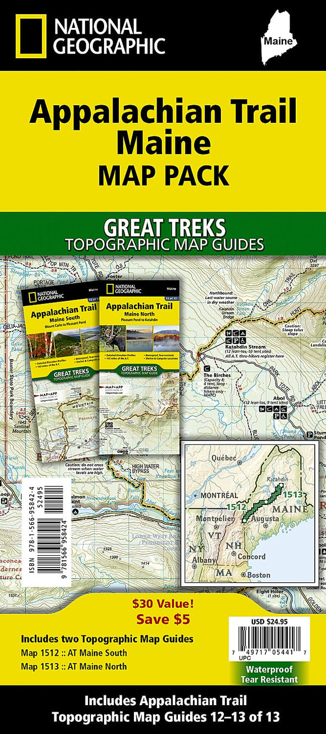 Appalachian Trail: Maine [Map Pack Bundle] (National Geographic Trails Illustrated Map)