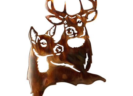 Deer Pair Metal Wall Art