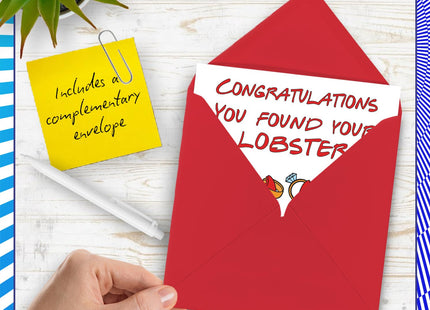 Stuff4 Engagement Cards for Couples, You Found Your Lobster