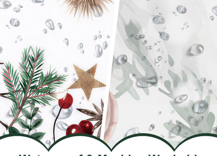 Baccessor Merry Christmas Shower Curtain 72x72 Inch Snow Pine Tree Bathroom