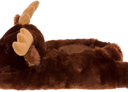 Wishpets Adult Medium Brown Moose Slippers