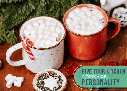 Comfify Speckled Campfire Mugs – Set of 6 – 14 oz – Multicolor