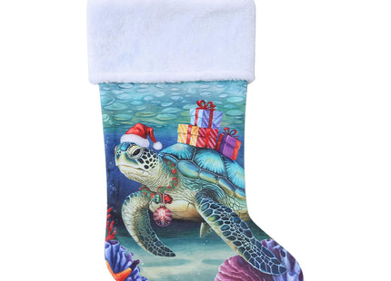 20 Inch Sea Turtle Christmas Stockings Ocean Turtle Xmas Hanging Stockings