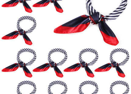 Xtinmee 12 Pack Sailor Scarf Bulk, Nautical Scarf, Light Attendant Scarves