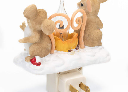 Campfire Friendly Mice 5 inch Swivel Base Plug-in Flickering Nightlight