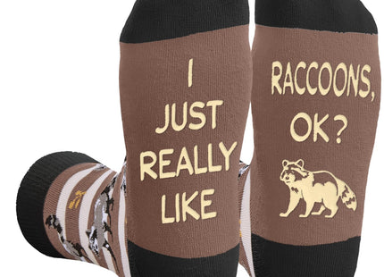 HAPPYPOP Cute Racoon Raccoon Gifts - Funny Raccoon Socks for Women Men