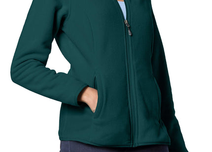 Amazon Essentials Women's Classic-Fit Full-Zip Polar Soft Fleece Jacket, Outerwear Coat with Cuffs (Available in Plus Size), Dark Green Heather, X-Large