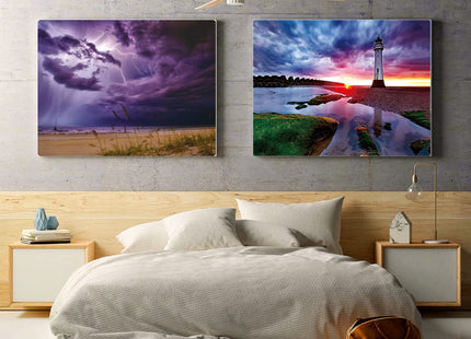 Puzzles for Adults 4 Pack 1000 Pieces, Talacre Lighthouse Jigsaw Puzzles, Nature Landscape Scene Lightning Beach Travel Challenging Puzzle Perfect for Family Activity Game Night Gifts Home Decor