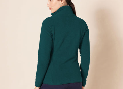 Amazon Essentials Women's Classic-Fit Full-Zip Polar Soft Fleece Jacket, Outerwear Coat with Cuffs (Available in Plus Size), Dark Green Heather, X-Large
