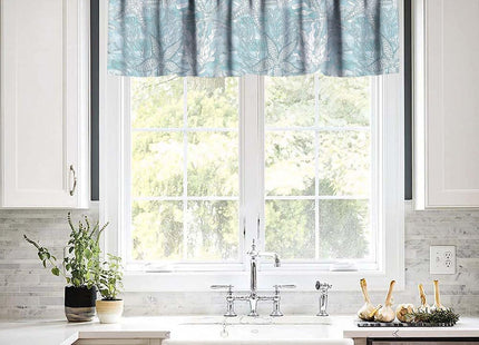 YSWOW Nautical Coastal Valance Curtain Beach Sea Starfish Coral Art Printed Window Drapes for Bedroom Living Room Decor W54xL18in Fabric 1 Panel