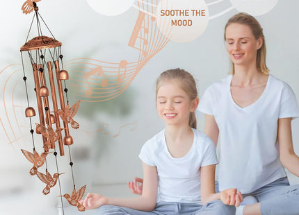 Hummingbird Wind Chimes for Outside,Hummingbird Gifts for Women Men,Metal