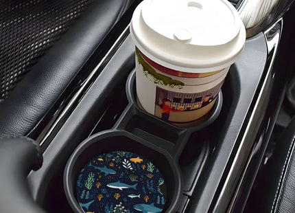 KOSUES Whale Shark Underwater Sea Life Absorbent Ceramic Car Coasters