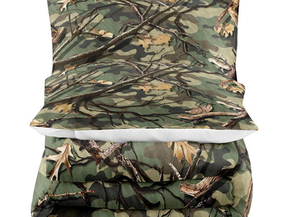 LUVIVIHOME 3PCS Green Camo Comforter Set Queen Size, Rustic Camouflage Bedding Quilt Country Farmhouse Forest Man Cave Bedroom Decor, Hunting Gifts for Men Husband Boyfriend Boys, 2 Pillow Shams