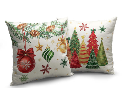 Wnoesat Christmas Tree Snowflake Pine Cone Decorative Pillow Covers