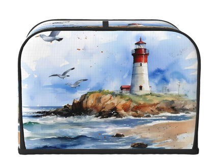 DXTKWL Toaster Cover 4 Slice Sea Beach Lighthouse Waterproof Appliance Cover with Hang Loop Bread Baker Toaster Cover for Kitchen