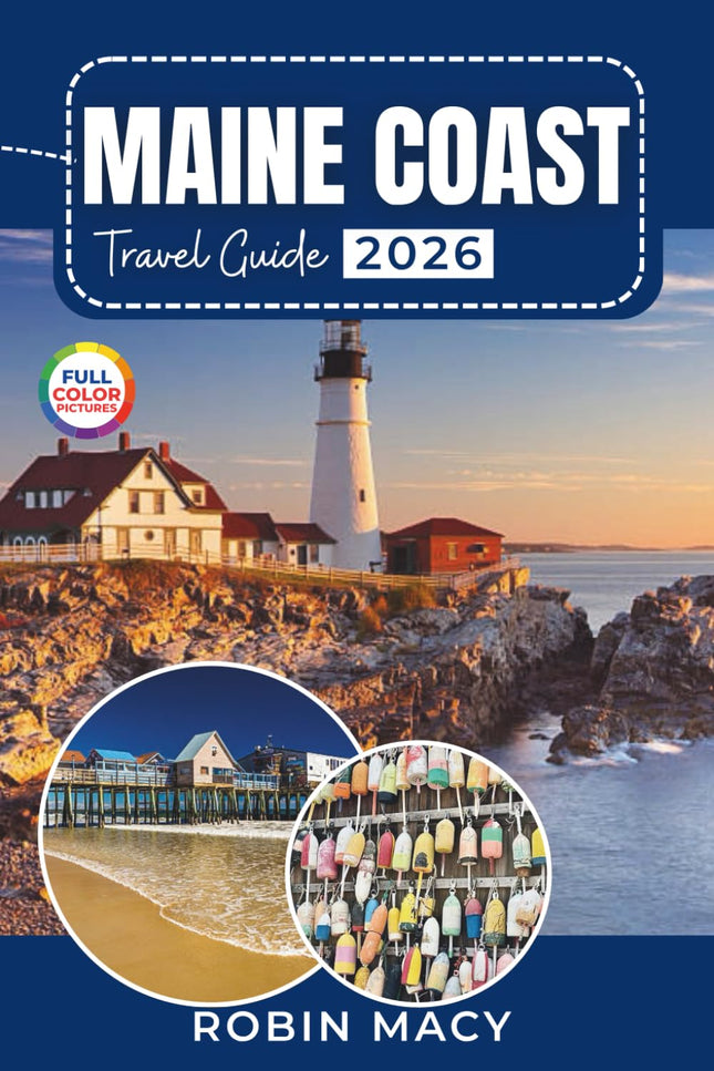 MAINE COAST TRAVEL GUIDE 2026 (Full Color): Discover Lighthouses, Lobster Shacks, Beaches & Scenic Drives with Ready-to-Use Itineraries for Portland, Bar Harbor & Acadia