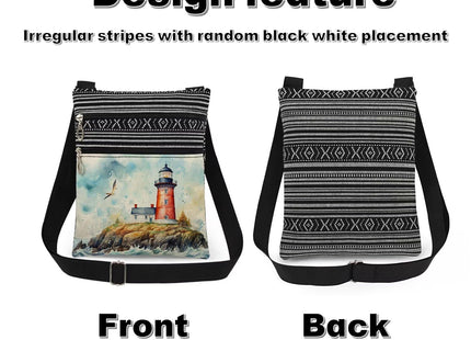 XiaoGalaee Lighthouse Print Messenger Bag Adjustable Shoulder Strap for Adult Sisters Teens Birthday Holiday Gift Travel Crossbody Bag Lighthouse Lovers Gift