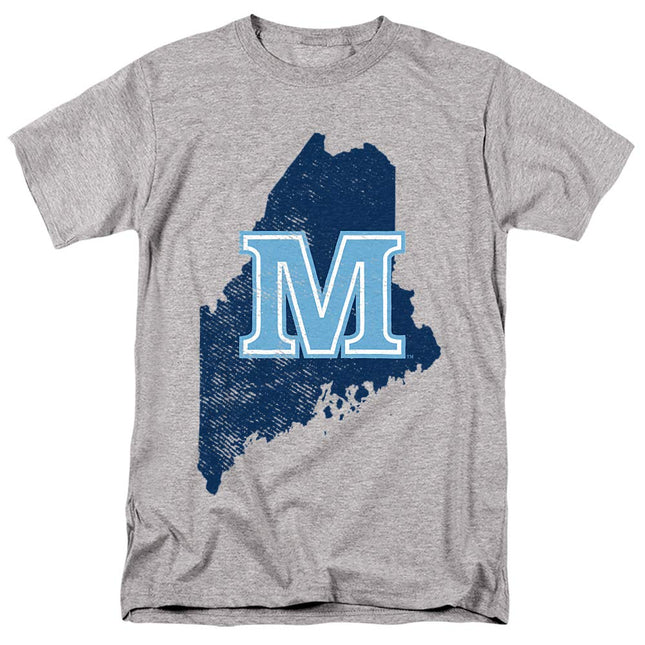 University of Maine Official State Shape Short Sleeve, Athletic Heather, S