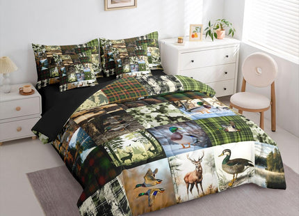Erosebridal Cabin Rustic Deer 7 Piece Comforter Set Full Bed in A Bag