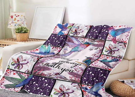 Treeswift I Am Always with You Hummingbird Blankets Soft Warm Fleece Hummingbird Throw Blankets for Kids and Adults Hummingbird Gifts for Women and Girls
