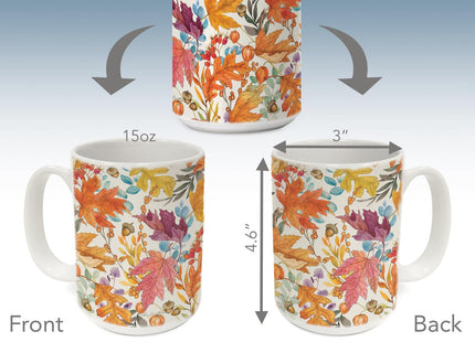 Highland Home Colorful Autumn Large Decorative Ceramic Mug