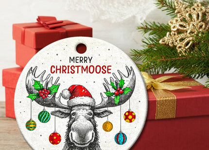 Moose Ornaments for Christmas Tree, Christmas Vacation Ornament, Hunting Woodland Animal Deer Ornaments, Cute Ornament for Kids - Moose Gifts for Women Lovers