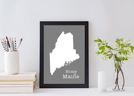 Maine Map Wall Art, Maine Modern Map Poster Print, City Map Wall Decor, Maine State Poster, Office Wall Decor, Kids Family Room Wall Art - 24x36