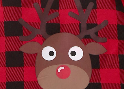 Aalizzwell Little Toddler Girls Christmas Outfits Deer Buffalo Plaid Tunic Tops Pants Xmas Clothes Set (Deer, 4-5T)