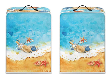 Kathyboom Seashell Starfish Coffee Maker Covers with Top Handle Stain Resistant Stand Blender Mixer Dust Covers Easy to Clean Office Coffee Machine Home Decor