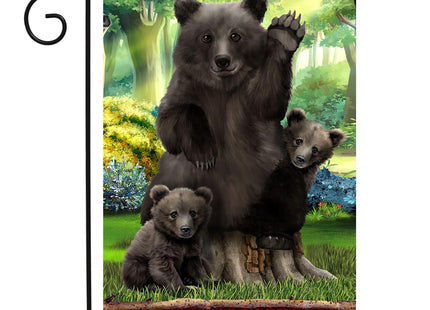 Black Bear Welcome Spring Garden Flag 18" x 12.5" Briarwood Lane
