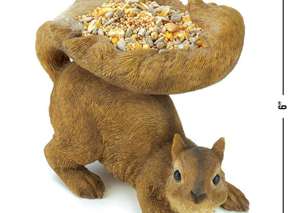 Gifts & Decor Woodland Brown Squirrel Outdoor Birdfeeder