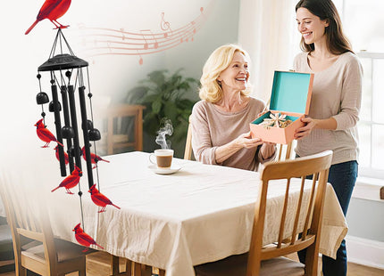 Cardinal Wind Chimes for Outside,Metal Chimes,Cardinal Gifts for Women