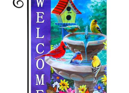 Spring Summer Hummingbird garden flag 12X18 Double Sided