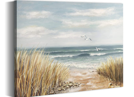 summer melody Abstract Coastal Beach Canvas Wall Art 24x18Inch