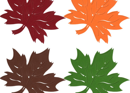Tatuo 8 Pcs Fall Maple Leaf Placemats Autumn Placemats, 16.5 x 16.5 Inch