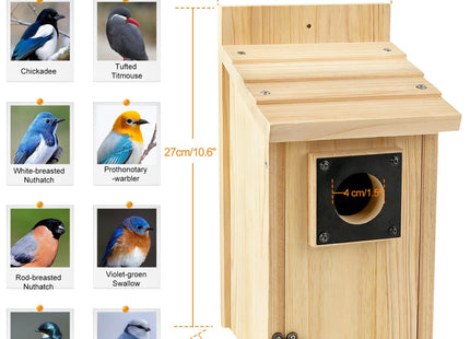 Wooden Bird Houses for Outside with Paint Set, Crafts & DIY Birdhouse Kits for Adults & Kids to Build, Bird House Outdoor for Bluebird Finch Swallow Wren Chickadee