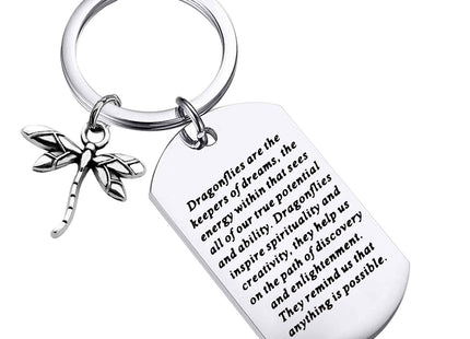 MYOSPARK Dragonfly Keychain Graduation Gift Dragonfly Lovers Gift Encouragement Gifts for Her (Dragonflies Keepers KC)