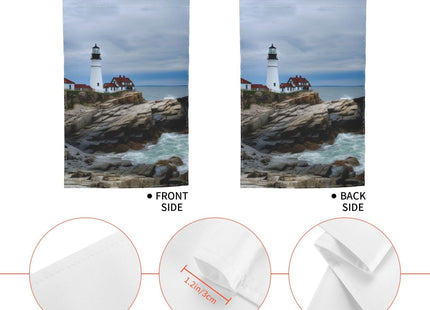 Lighthouse Sea Garden Flag Banner, Double Sided Welcome Flags for Party Christmas Festival Outdoor Decor 12 x 18 Inch