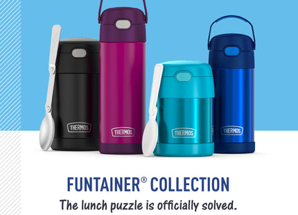 THERMOS FUNTAINER Water Bottle with Spout, 16oz, Nautical Stripes